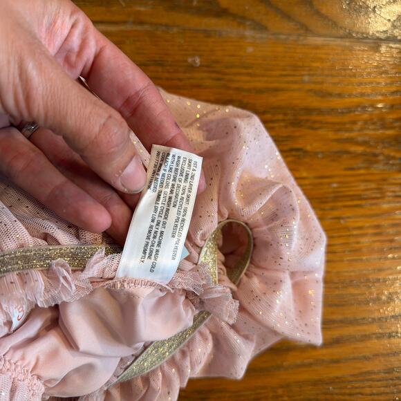 Cat and Jack Tulle Skirt Pink Gold Glitter Size 3T NEW - Picture 5 of 5